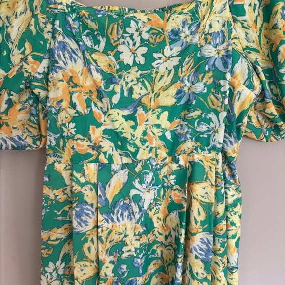 MELLODAY Floral Puff Sleeve MIDI dress - Picture 3 of 8